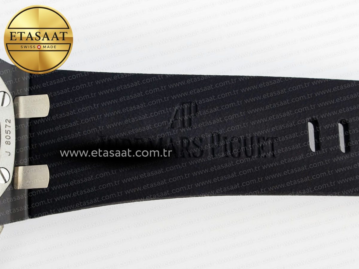 Audemars Piguet Royal Oak Offshore 44mm Black Ceramic Best Edition Black Dial on Black Rubber A3126 - Görsel 29