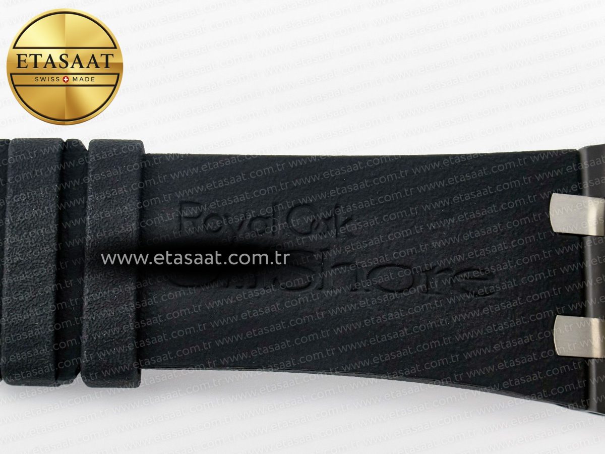 Audemars Piguet Royal Oak Offshore 44mm Black Ceramic Best Edition Black Dial on Black Rubber A3126 - Görsel 30
