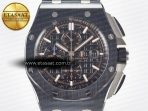Audemars Piguet Royal Oak Offshore 44mm Black Ceramic Best Edition Black Dial on Black Rubber A3126 - Görsel 4