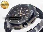 Audemars Piguet Royal Oak Offshore 44mm Black Ceramic Best Edition Black Dial on Black Rubber A3126 - Görsel 6