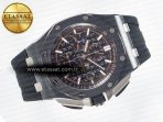 Audemars Piguet Royal Oak Offshore 44mm Black Ceramic Best Edition Black Dial on Black Rubber A3126 - Görsel 8