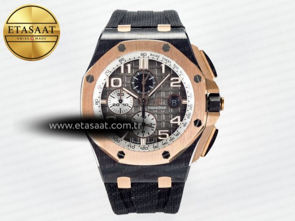 Audemars Piguet Royal Oak Offshore Gri Kadran RG A3126 Eta Saat - 1:1 Süper Klon Replika Saat