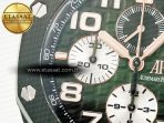 Audemars Piguet Royal Oak Offshore 44mm Black Ceramic TKF 1:1 Best Edition Green Dial on Green Rubber Strap A3126 - Görsel 10