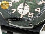 Audemars Piguet Royal Oak Offshore 44mm Black Ceramic TKF 1:1 Best Edition Green Dial on Green Rubber Strap A3126 - Görsel 13