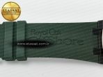 Audemars Piguet Royal Oak Offshore 44mm Black Ceramic TKF 1:1 Best Edition Green Dial on Green Rubber Strap A3126 - Görsel 25