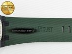 Audemars Piguet Royal Oak Offshore 44mm Black Ceramic TKF 1:1 Best Edition Green Dial on Green Rubber Strap A3126 - Görsel 26