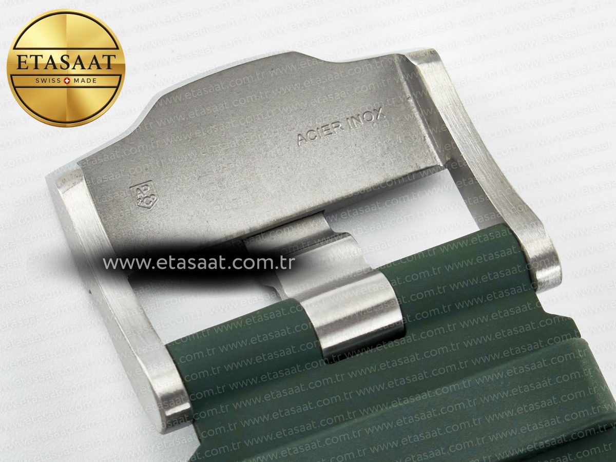 Audemars Piguet Royal Oak Offshore 44mm Black Ceramic TKF 1:1 Best Edition Green Dial on Green Rubber Strap A3126 - Görsel 28