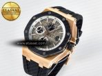 Audemars Piguet Royal Oak Offshore 44mm RG TKF 1:1 Best Edition Gray Dial on Black Rubber Strap A3126