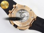 Audemars Piguet Royal Oak Offshore 44mm RG TKF 1:1 Best Edition Gray Dial on Black Rubber Strap A3126 - Görsel 18