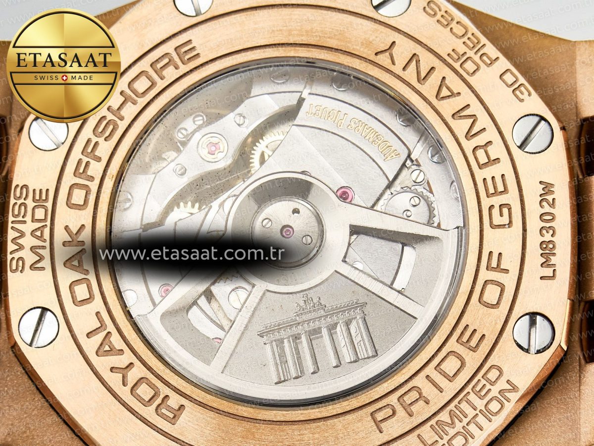 Audemars Piguet Royal Oak Offshore 44mm RG TKF 1:1 Best Edition Gray Dial on Black Rubber Strap A3126 - Görsel 19