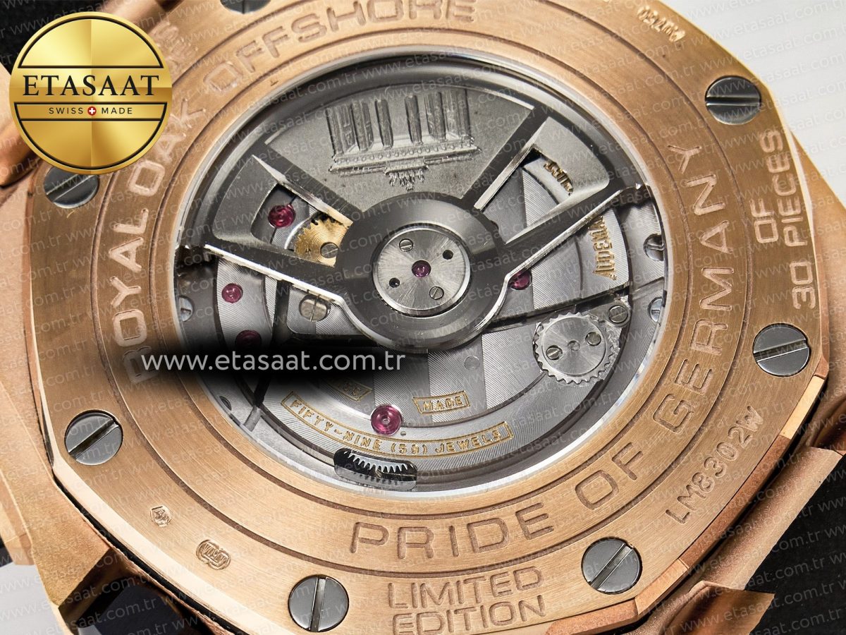 Audemars Piguet Royal Oak Offshore 44mm RG TKF 1:1 Best Edition Gray Dial on Black Rubber Strap A3126 - Görsel 20