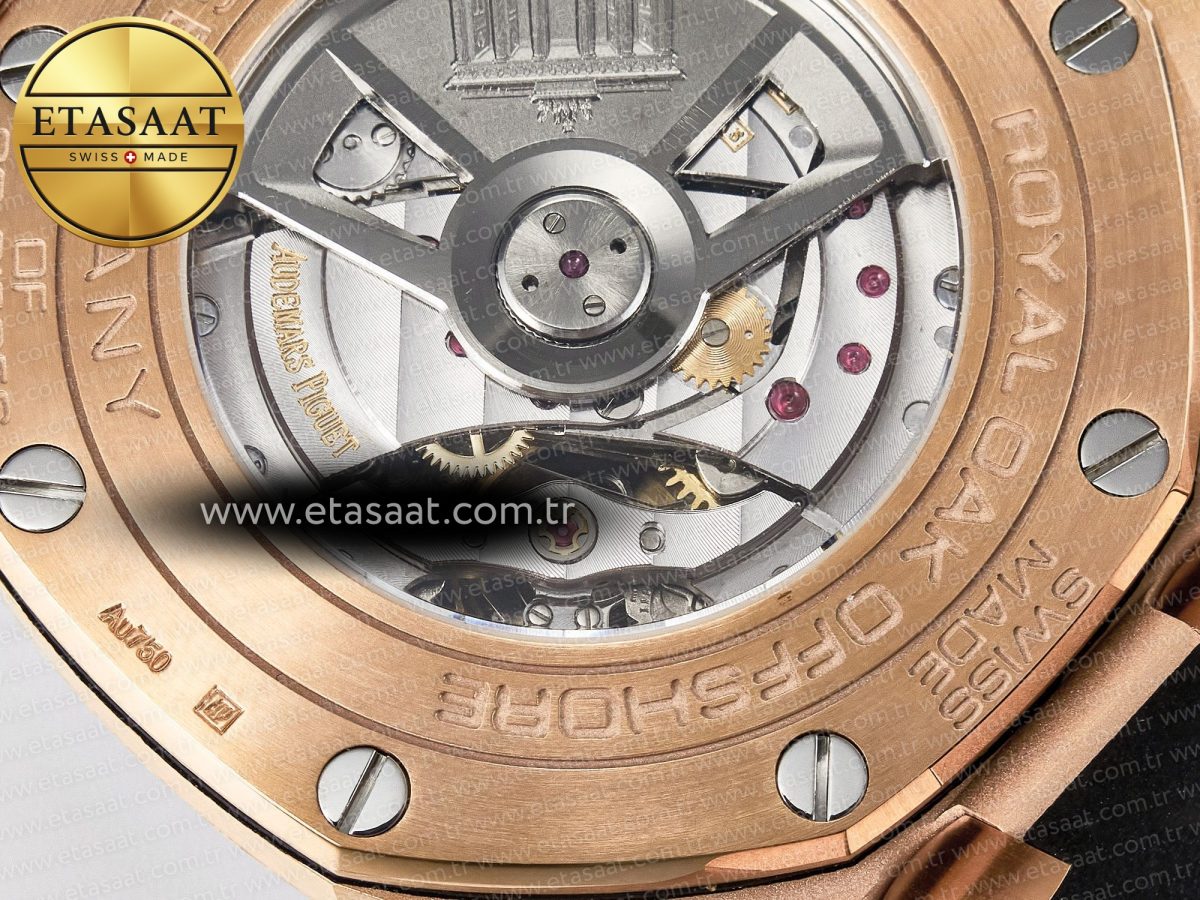 Audemars Piguet Royal Oak Offshore 44mm RG TKF 1:1 Best Edition Gray Dial on Black Rubber Strap A3126 - Görsel 22