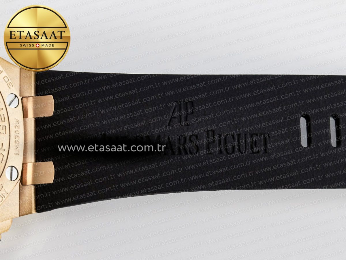 Audemars Piguet Royal Oak Offshore 44mm RG TKF 1:1 Best Edition Gray Dial on Black Rubber Strap A3126 - Görsel 27