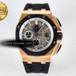 Audemars Piguet Royal Oak Offshore 44mm RG Tkf Gri A3126 Eta Saat - Görsel 3 - 1:1 Süper Klon Saat