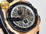 Audemars Piguet Royal Oak Offshore 44mm RG TKF 1:1 Best Edition Gray Dial on Black Rubber Strap A3126 - Görsel 5