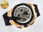 Audemars Piguet Royal Oak Offshore 44mm RG TKF 1:1 Best Edition Gray Dial on Black Rubber Strap A3126 - Görsel 8