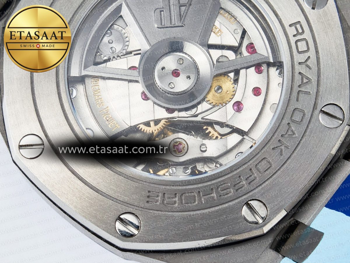 Audemars Piguet Royal Oak Offshore 44mm SS TKF 1:1 Best Edition Blue Dial on Blue Camou Rubber Strap A3126 - Görsel 21
