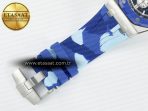 Audemars Piguet Royal Oak Offshore 44mm SS TKF 1:1 Best Edition Blue Dial on Blue Camou Rubber Strap A3126 - Görsel 24