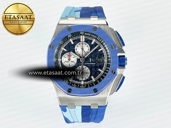 Audemars Piguet Royal Oak Offshore 44mm Tkf Mavi A3126 Eta Saat - 1:1 Süper Klon Replika Saat