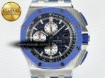 Audemars Piguet Royal Oak Offshore 44mm SS TKF 1:1 Best Edition Blue Dial on Blue Camou Rubber Strap A3126 - Görsel 4