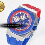 Audemars Piguet Royal Oak Offshore 44mm SS TKF 1:1 Best Edition Blue/Red Dial on Blue/Red Rubber Strap A3126