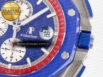 Audemars Piguet Royal Oak Offshore 44mm SS TKF 1:1 Best Edition Blue/Red Dial on Blue/Red Rubber Strap A3126 - Görsel 12