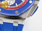 Audemars Piguet Royal Oak Offshore 44mm SS TKF 1:1 Best Edition Blue/Red Dial on Blue/Red Rubber Strap A3126 - Görsel 14