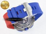Audemars Piguet Royal Oak Offshore 44mm SS TKF 1:1 Best Edition Blue/Red Dial on Blue/Red Rubber Strap A3126 - Görsel 17
