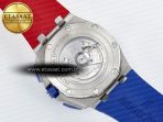 Audemars Piguet Royal Oak Offshore 44mm SS TKF 1:1 Best Edition Blue/Red Dial on Blue/Red Rubber Strap A3126 - Görsel 18