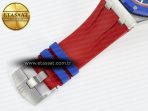 Audemars Piguet Royal Oak Offshore 44mm SS TKF 1:1 Best Edition Blue/Red Dial on Blue/Red Rubber Strap A3126 - Görsel 24