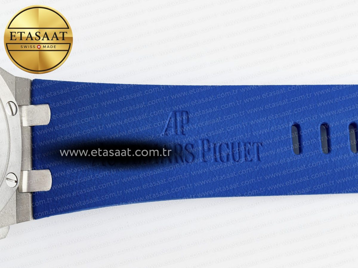 Audemars Piguet Royal Oak Offshore 44mm SS TKF 1:1 Best Edition Blue/Red Dial on Blue/Red Rubber Strap A3126 - Görsel 27