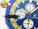 Audemars Piguet Royal Oak Offshore 44mm SS TKF 1:1 Best Edition Blue/Yellow Dial on Blue/Yellow Rubber Strap A3126 - Görsel 10