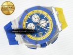 Audemars Piguet Royal Oak Offshore 44mm SS TKF 1:1 Best Edition Blue/Yellow Dial on Blue/Yellow Rubber Strap A3126 - Görsel 8