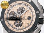 Audemars Piguet Royal Oak Offshore 44mm Best Edition Cream Dial on Green Camou Rubber Strap A3126 - Görsel 10