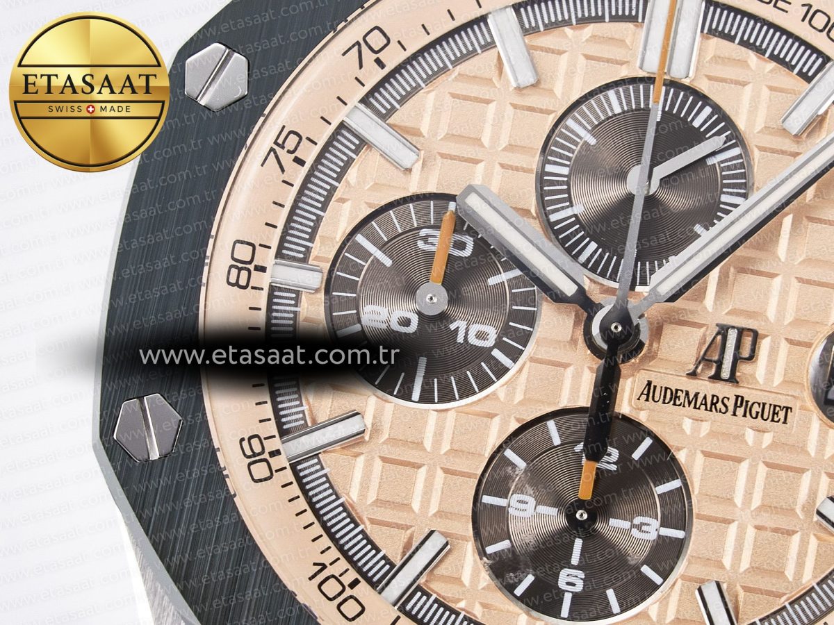 Audemars Piguet Royal Oak Offshore 44mm Best Edition Cream Dial on Green Camou Rubber Strap A3126 - Görsel 11