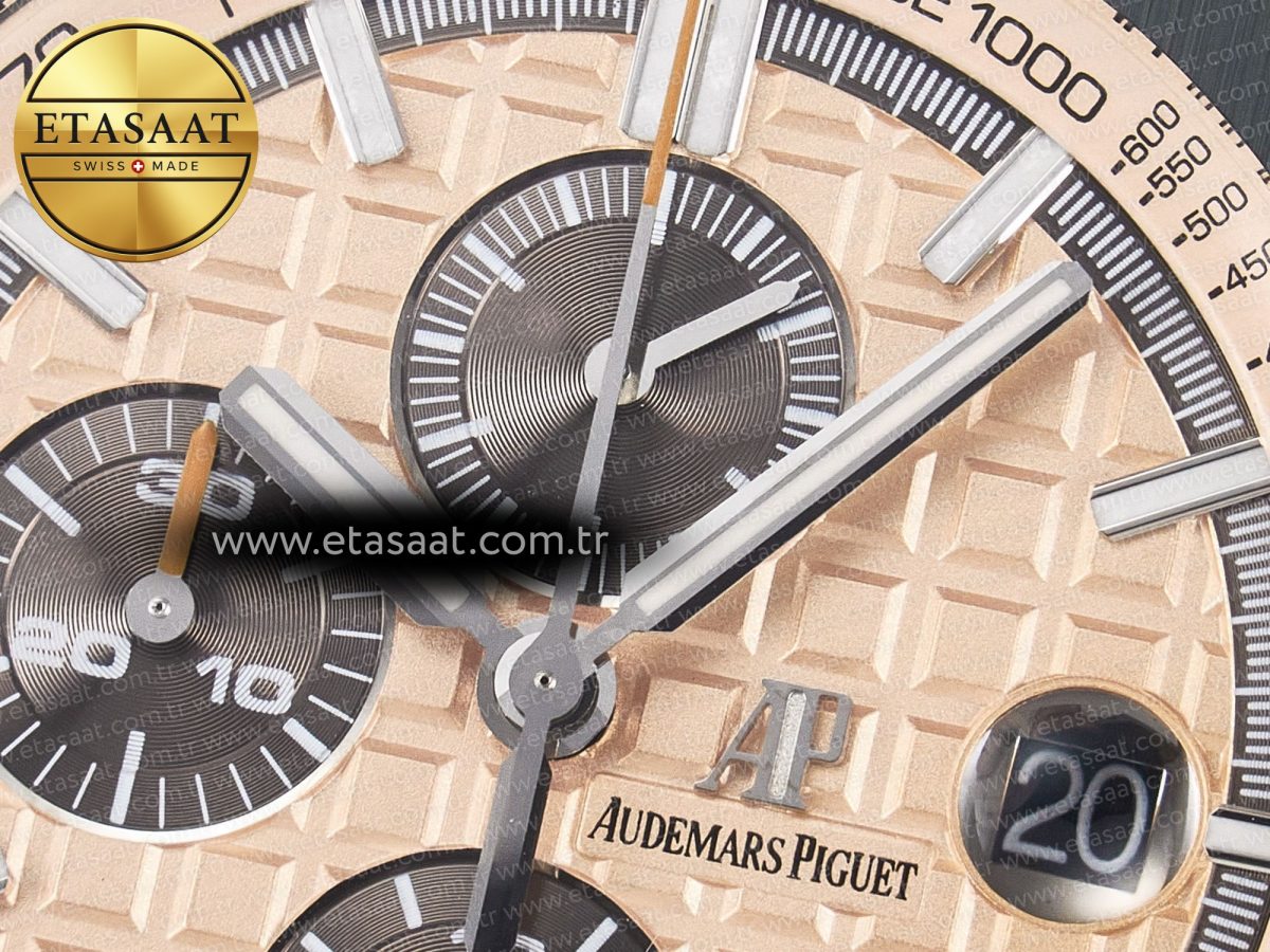 Audemars Piguet Royal Oak Offshore 44mm Best Edition Cream Dial on Green Camou Rubber Strap A3126 - Görsel 12