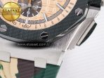 Audemars Piguet Royal Oak Offshore 44mm Best Edition Cream Dial on Green Camou Rubber Strap A3126 - Görsel 15