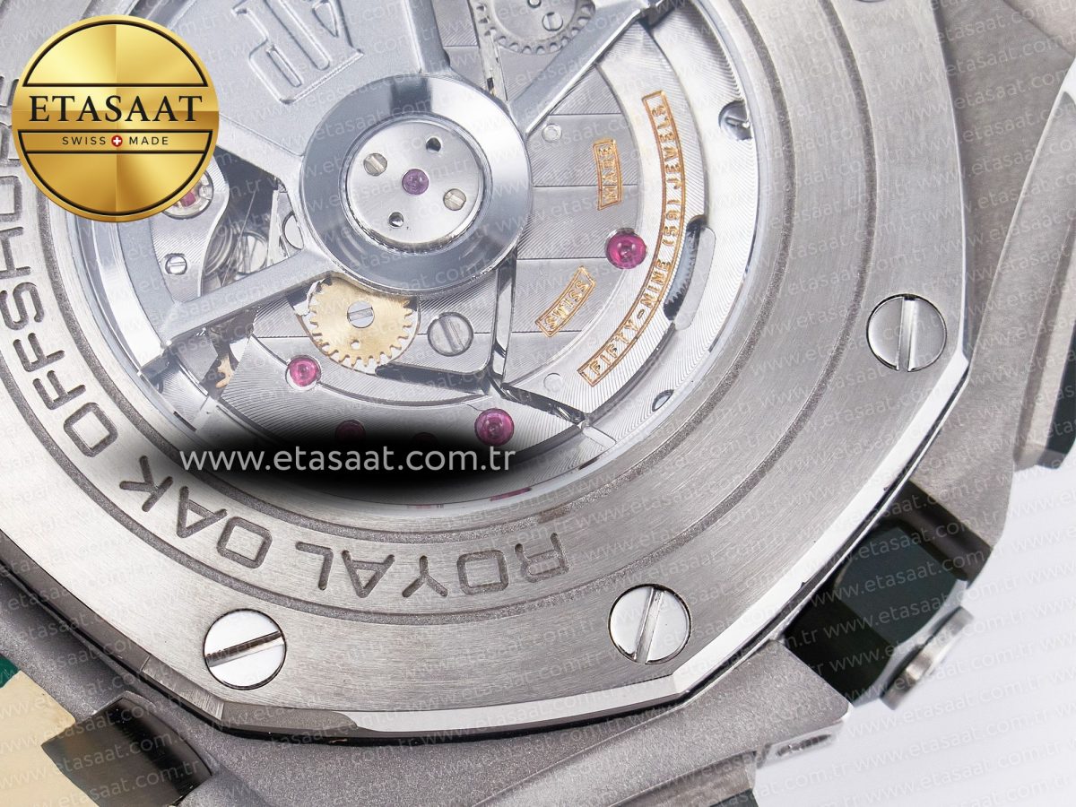 Audemars Piguet Royal Oak Offshore 44mm Best Edition Cream Dial on Green Camou Rubber Strap A3126 - Görsel 22