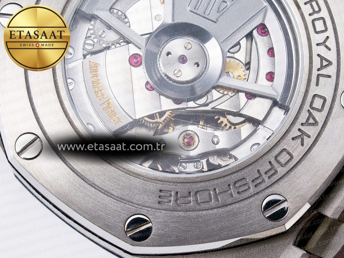 Audemars Piguet Royal Oak Offshore 44mm Best Edition Cream Dial on Green Camou Rubber Strap A3126 - Görsel 24