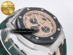 Audemars Piguet Royal Oak Offshore 44mm Best Edition Cream Dial on Green Camou Rubber Strap A3126 - Görsel 7