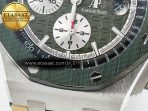 Audemars Piguet Royal Oak Offshore 44mm SS TKF 1:1 Best Edition Green Dial on Green Camou Rubber Strap A3126 - Görsel 13