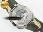 Audemars Piguet Royal Oak Offshore 44mm SS TKF 1:1 Best Edition Green Dial on Green Camou Rubber Strap A3126 - Görsel 18