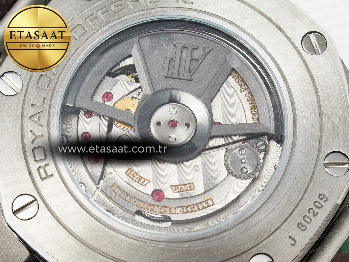 Audemars Piguet Royal Oak Offshore 44mm SS TKF 1:1 Best Edition Green Dial on Green Camou Rubber Strap A3126 - Görsel 19