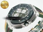 Audemars Piguet Royal Oak Offshore 44mm SS TKF 1:1 Best Edition Green Dial on Green Camou Rubber Strap A3126 - Görsel 6