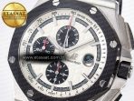 Audemars Piguet Royal Oak Offshore 44mm Best Edition White Dial on Black Rubber Strap A3126 - Görsel 10
