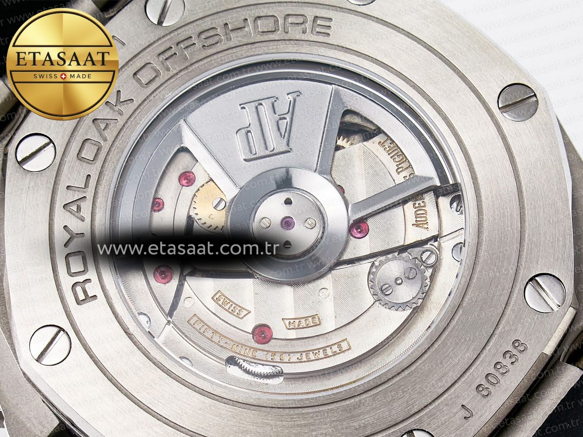 Audemars Piguet Royal Oak Offshore 44mm Best Edition White Dial on Black Rubber Strap A3126 - Görsel 21