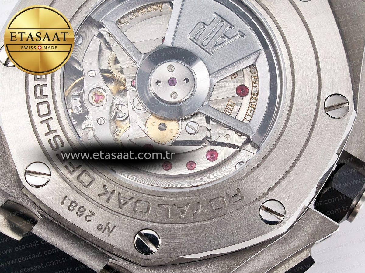 Audemars Piguet Royal Oak Offshore 44mm Best Edition White Dial on Black Rubber Strap A3126 - Görsel 22