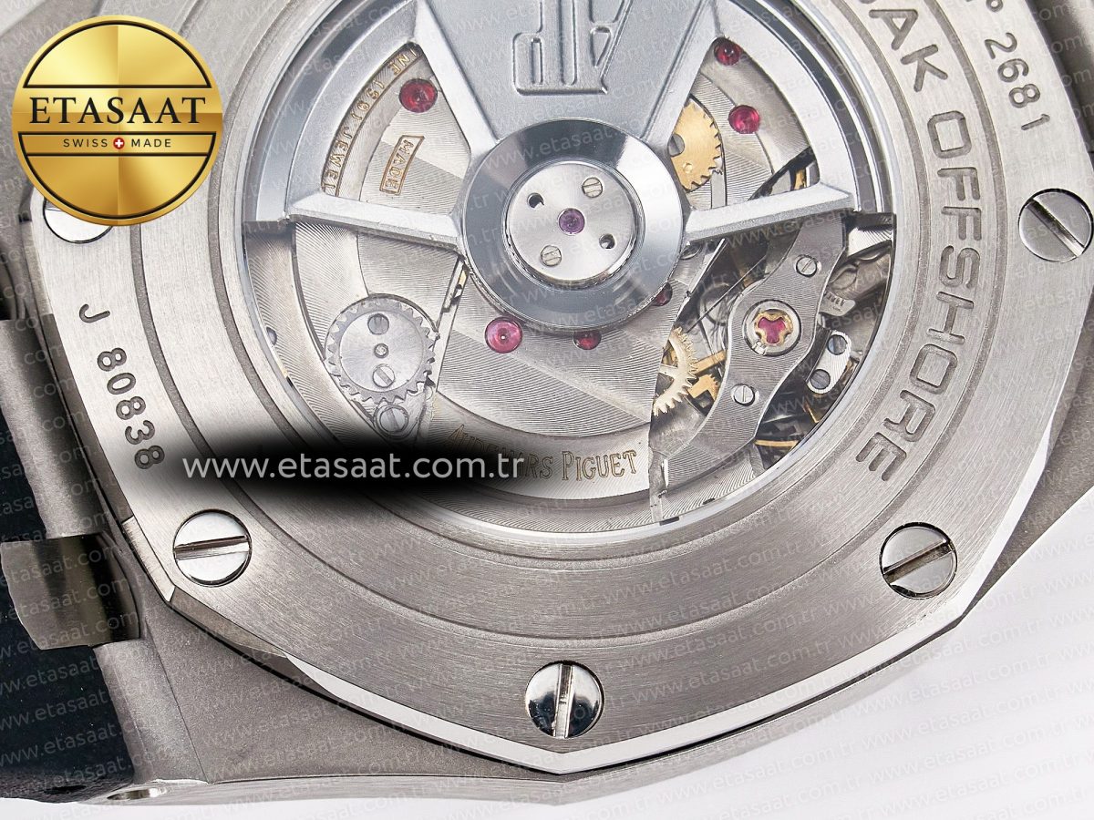Audemars Piguet Royal Oak Offshore 44mm Best Edition White Dial on Black Rubber Strap A3126 - Görsel 23