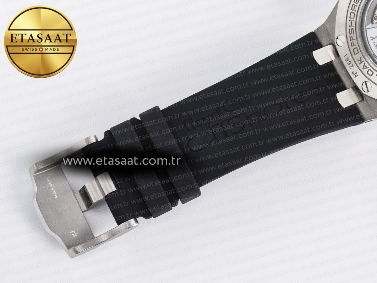 Audemars Piguet Royal Oak Offshore 44mm Best Edition White Dial on Black Rubber Strap A3126 - Görsel 27