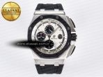 Audemars Piguet Royal Oak Offshore 44mm Best Edition White Dial on Black Rubber Strap A3126 - Görsel 3